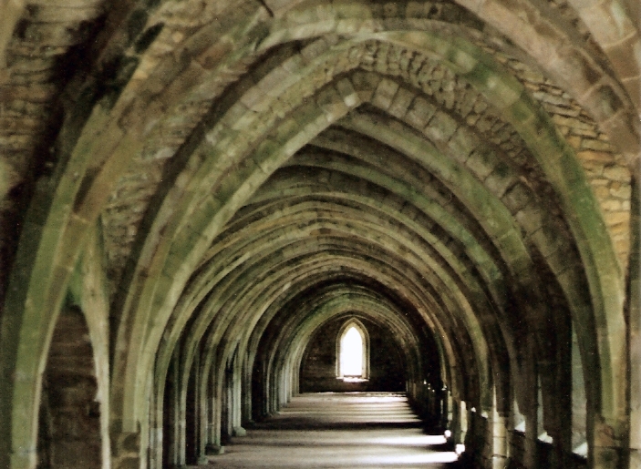 Cellarium at Fountains Abbey, Yorkshire, England - Photo © 2000 Susan Wallace