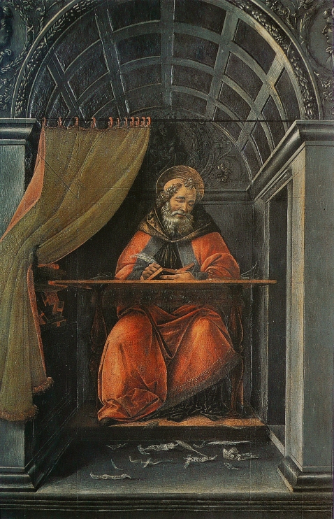 Saint Augustine in His Study, Sandro Botticelli, 1494, Wikimedia Commons
